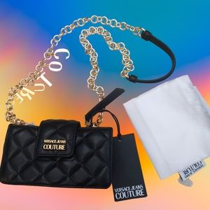 Versace Jeans Couture quilted crossbody purse bag